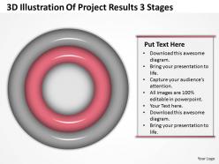 Business process diagrams 3d illustration of project results stages powerpoint slides