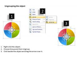 Business process diagrams 4 processess concentric project management powerpoint templates