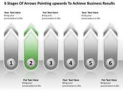 Business process diagrams arrows pointing upwards to achieve results powerpoint templates