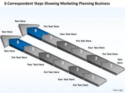 Business process diagrams steps showing marketing planning powerpoint templates