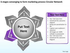 Business process diagrams to form marketing circular network powerpoint templates