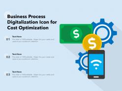 Business process digitalization icon for cost optimization