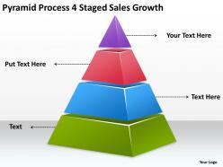 Business process flow chart 4 staged sales growth powerpoint templates ppt backgrounds for slides 0515