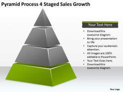 Business process flow chart 4 staged sales growth powerpoint templates ppt backgrounds for slides 0515