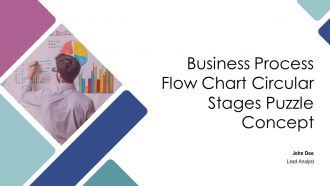 Business Process Flow Chart Circular Stages Puzzle Concept PPT Summary AT