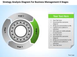 Business process flow chart example diagram for management 4 stages powerpoint slides