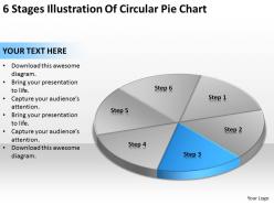 Business process flow chart example stages illustration of circular pie powerpoint templates