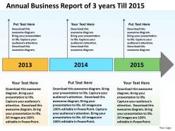 Business process flow chart example years till 2015 powerpoint templates ppt backgrounds for slides