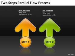 Business Process Flow Chart Examples Two Steps Parallel Powerpoint Templates