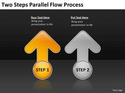 Business process flow chart examples two steps parallel powerpoint templates