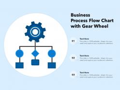 Business process flow chart with gear wheel