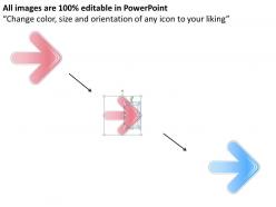 Business process flow diagram 2 steps of parallel arrows powerpoint slides
