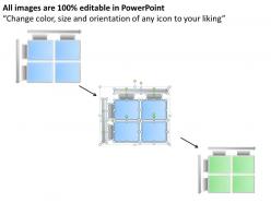 Business process flow diagram matrix for operation powerpoint slides