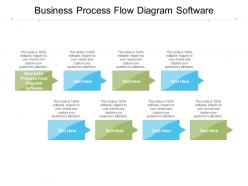 Business process flow diagram software ppt powerpoint presentation visual aids slides cpb