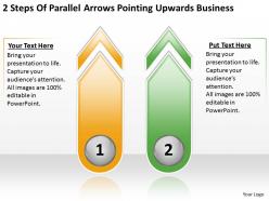 Business process flow diagram steps of parallel arrows pointing upwards powerpoint slides