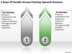 Business process flow diagram steps of parallel arrows pointing upwards powerpoint slides