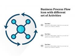 Business process flow icon with different set of activities