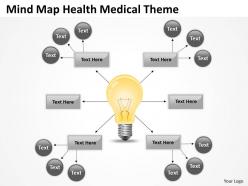 Business process flow mind map health medical theme powerpoint slides 0523
