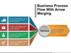 Business process flow with arrow merging ppt images
