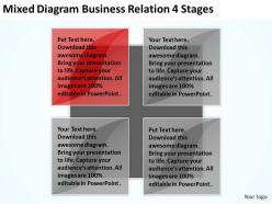 Business process flowchart examples 4 stages powerpoint templates ppt backgrounds for slides 0522