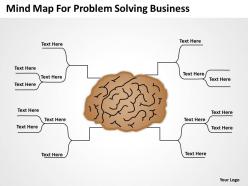Business process flowchart mind map for problem solving powerpoint slides
