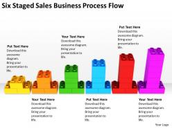 Business process flowchart six staged sales powerpoint slides