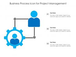 Business process icon for project management