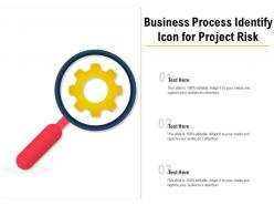 Business process identify icon for project risk