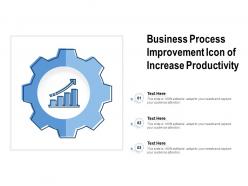 Business process improvement icon of increase productivity