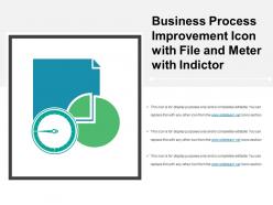 Business process improvement icon with file and meter with indictor
