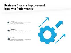Business Process Improvement Icon With Performance