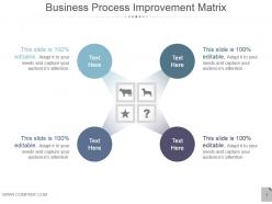 Business process improvement matrix powerpoint slide designs