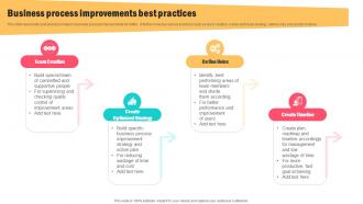 Business Process Improvements Best Practices