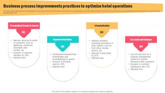 Business Process Improvements Practices To Optimize Hotel Operations