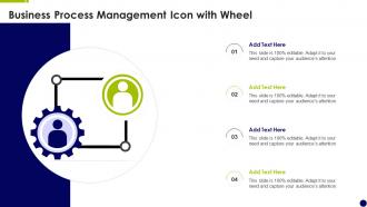 Business Process Management Icon With Wheel