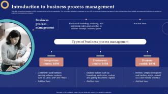 Business Process Management System Introduction To Business Process Management