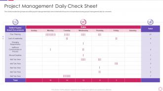 Business process modeling techniques project management daily check sheet