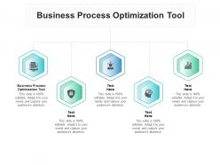 Business process optimization tool ppt powerpoint presentation inspiration cpb
