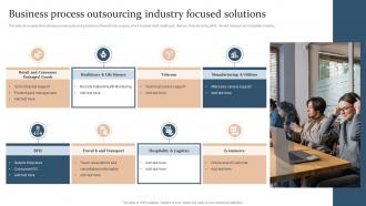 Business Process Outsourcing Industry Focused Solutions Action Plan For Quality Improvement In Bpo