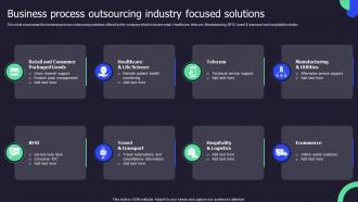 Business Process Outsourcing Industry Focused Solutions Call Center Performance Improvement Action Plan