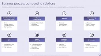 Business Process Outsourcing Solutions Inbound And Outbound Services Company Profile
