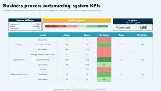 Business Process Outsourcing System Kpis
