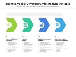 Business process owners for small medium enterprise