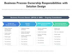 Business process ownership responsibilities with solution design