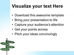 Business process presentation visio signpost metaphor success ppt designs powerpoint