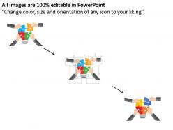 Business process puzzle team management flat powerpoint design