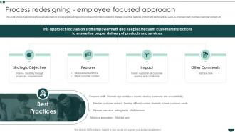 Business Process Redesign Strategies Process Redesigning Employee Focused Approach