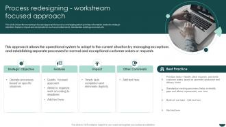 Business Process Redesign Strategies Process Redesigning Workstream Focused Approach