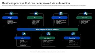 Business Process That Can Be Improved Via Impact Of Automation On Business