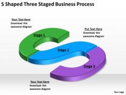 Business process workflow diagram examples shaped three staged businesproces powerpoint templates 0515